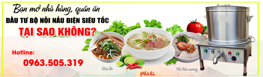 Nồi phở điện tại Hải Dương